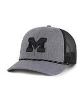 '47 Brand Men's Gray Michigan Wolverines Carbon Rope Adjustable Hat
