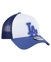 New Era Toddler White/Royal Los Angeles Dodgers Painted A-Frame 9FORTY Trucker Adjustable Hat
