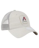 New Era Women's Light Beige Arizona Diamondbacks Square Stitch 9TWENTY Adjustable Hat