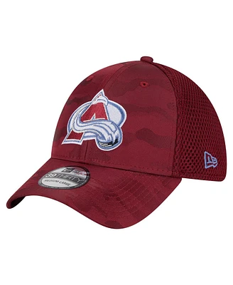 New Era Men's Burgundy Colorado Avalanche Active Subtle Camo 39THIRTY Flex Hat