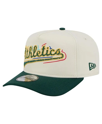 New Era Men's White Athletics Team Scribble Golfer Adjustable Hat