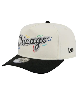 New Era Men's White Chicago White Sox Team Scribble Golfer Adjustable Hat