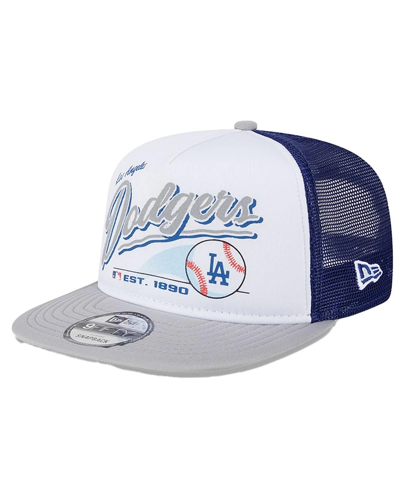 New Era Big Boys and Girls White Los Angeles Dodgers Retro 9FIFTY Snapback Hat