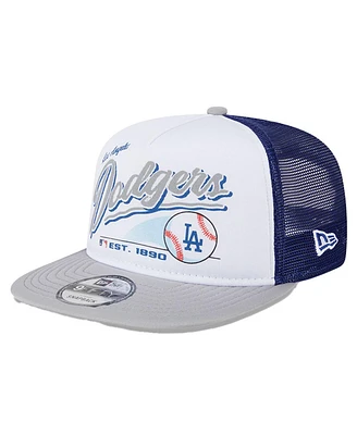 New Era Big Boys and Girls White Los Angeles Dodgers Retro 9FIFTY Snapback Hat
