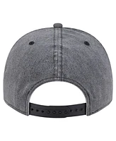 New Era Men's Charcoal Los Angeles Lakers Throwback Washed Pre-Curved 9FIFTY Snapback Hat