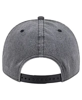 New Era Men's Charcoal Dallas Stars Throwback Washed A-Frame Pre-Curved 9FIFTY Snapback Hat