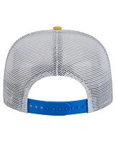 New Era Men's Gold/Blue Los Angeles Chargers Throwback Dye Golfer Snapback Hat