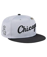 New Era Men's Gray/Black Chicago White Sox Satin 59FIFTY Fitted Hat