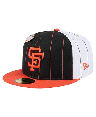 New Era Men's Black San Francisco Giants Pinstripe 59FIFTY Fitted Hat