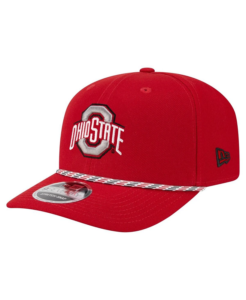 New Era Men's Scarlet Ohio State Buckeyes Game Day Multi-Rope 9SEVENTY Stretch-Snap Hat