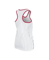 New Era Women's White Atlanta Braves Gameday Pinstripe Tank Top