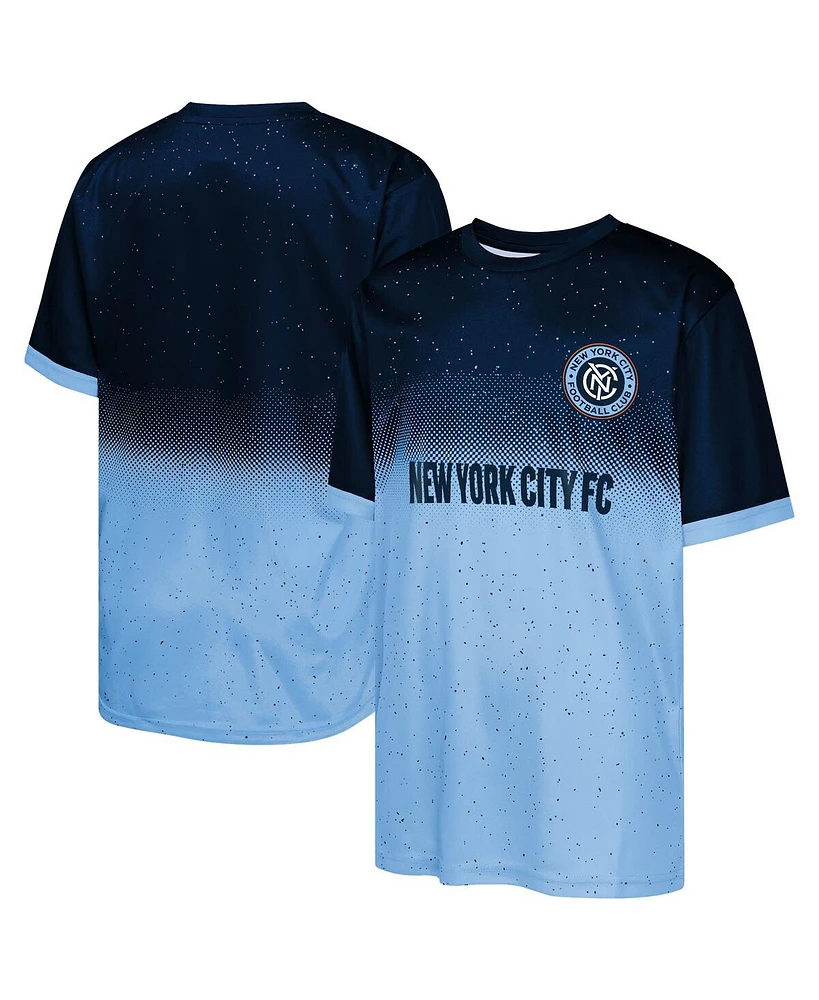 Outerstuff Big Boys and Girls Navy/Light Blue New York City Fc Stalwart Defender T-Shirt
