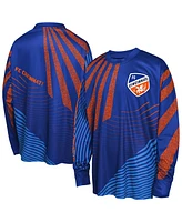 Outerstuff Big Boys and Girls Blue Fc Cincinnati Nifty Netminder Long Sleeve T-Shirt