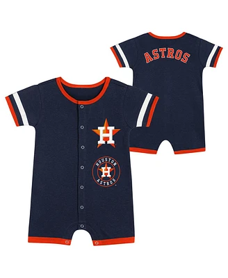 Outerstuff Newborn Navy Houston Astros Double Hit Coveralls Shorts