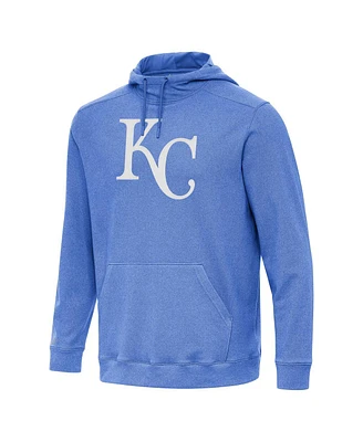 Antigua Men's Heather Royal Kansas City Royals Cloud Pullover Hoodie