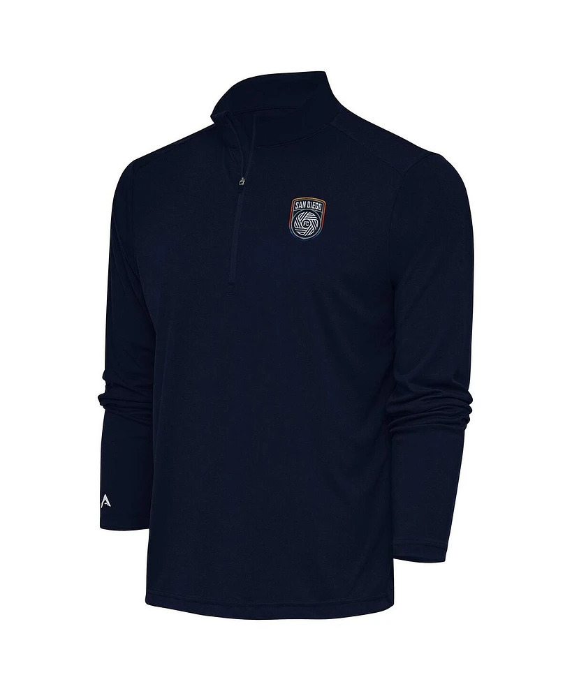 Antigua Men's Navy San Diego Fc Tribute Quarter-Zip Sweatshirt