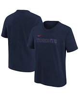 Nike Big Boys and Girls Navy Toronto Blue Jays City Connect Wordmark T-Shirt