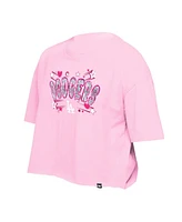 New Era Big Girls Light Pink Los Angeles Dodgers Flip Sequin Team T-Shirt