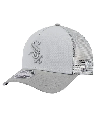 New Era Men's Gray Chicago White Sox Color Pack A-Frame 9FORTY Trucker Adjustable Hat
