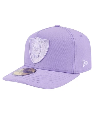 New Era Men's Light Purple Las Vegas Raiders Color Pack A-Frame 59FIFTY Fitted Hat