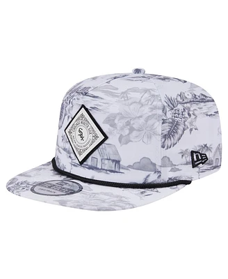 New Era Men's White Chicago White Sox Printed Island Golfer Snapback Hat