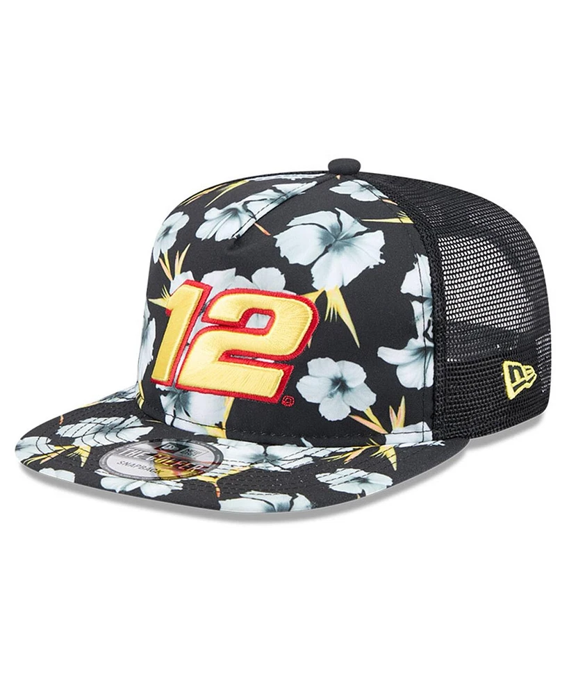 New Era Men's Black Ryan Blaney Adventure Pattern Golfer Adjustable Hat