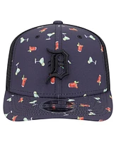 New Era Men's Black Detroit Tigers Adventure Drinks Pattern 9SEVENTY Stretch-Snap Hat
