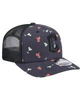 New Era Men's Black Cleveland Guardians Adventure Drinks Pattern 9SEVENTY Stretch-Snap Hat