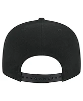 New Era Men's Black Michigan Wolverines Adventure Canvas Split Panel 9FIFTY Snapback Hat