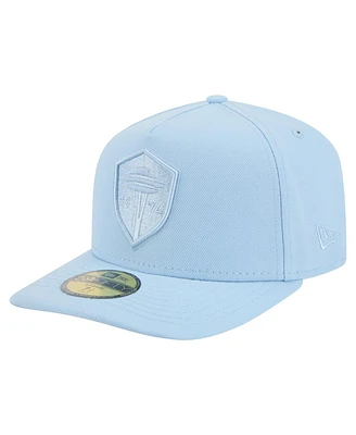 New Era Men's Light Blue Seattle Sounders Fc Color Pack A-Frame 59FIFTY Fitted Hat