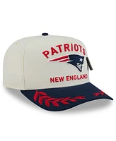 New Era Men's Cream/Navy England Patriots 2025 Nfl Draft A-Frame 59FIFTY Fitted Hat