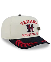 New Era Men's Cream/Navy Houston Texans 2025 Nfl Draft A-Frame 59FIFTY Fitted Hat