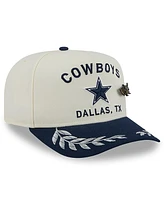 New Era Men's Cream/Navy Dallas Cowboys 2025 Nfl Draft A-Frame 59FIFTY Fitted Hat