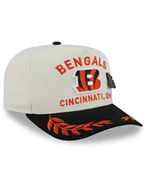 New Era Men's Cream/Black Cincinnati Bengals 2025 Nfl Draft A-Frame 59FIFTY Fitted Hat