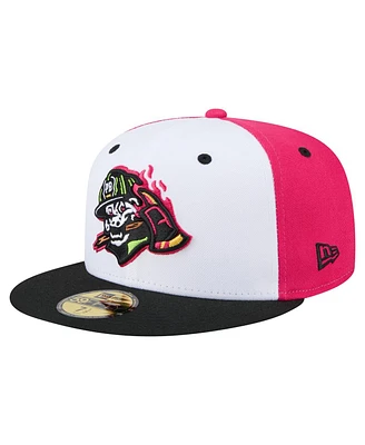 New Era Men's White/Black Peoria Chiefs Copa de la Diversion 59FIFTY Fitted Hat