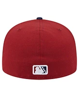 New Era Men's Burgundy/Navy Somerset Patriots Authentic Collection 59FIFTY Fitted Hat