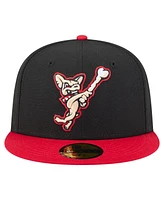 New Era Men's Black/Red El Paso Chihuahuas Authentic Collection 59FIFTY Fitted Hat