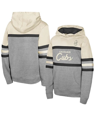 Mitchell & Ness Men's Cream Chicago Cubs Head Coach Pullover Hoodie