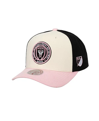 Mitchell & Ness Men's Cream Inter Miami Cf Brushed Off Pro Crown Snapback Hat