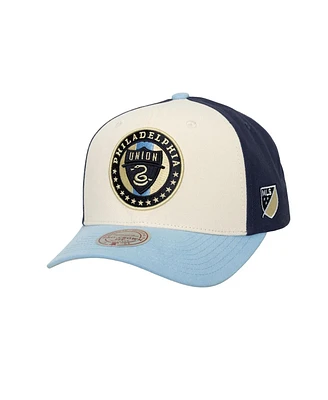 Mitchell & Ness Men's Cream Philadelphia Union Brushed Off Pro Crown Snapback Hat