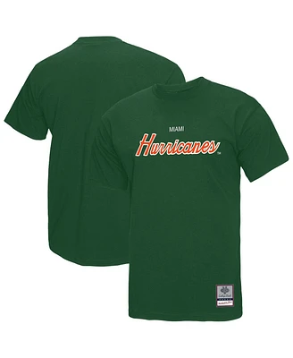 Mitchell & Ness Men's Green Miami Hurricanes Elite Script T-Shirt