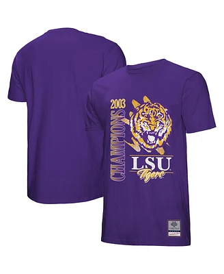 Mitchell & Ness Men's Purple Lsu Tigers Retro Brush Mineral Wash T-Shirt