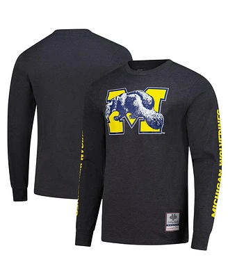 Mitchell & Ness Men's Charcoal Michigan Wolverines Team Pride Long Sleeve T-Shirt