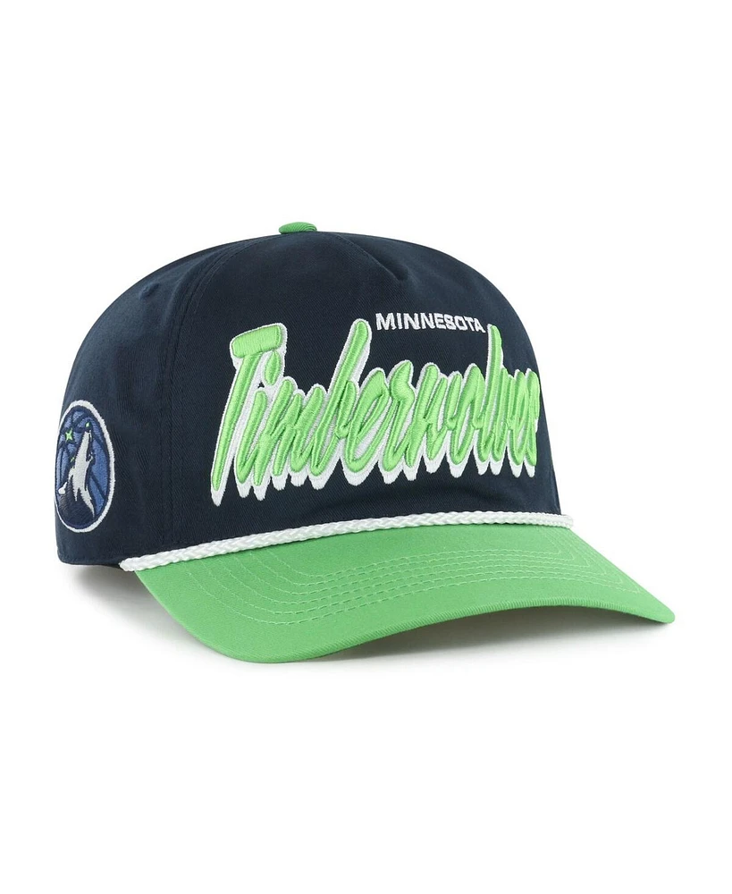 '47 Brand Men's Navy/Green Minnesota Timberwolves Dropshadow Rope Hitch Adjustable Hat