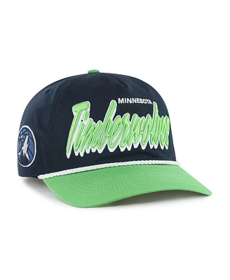 '47 Brand Men's Navy/Green Minnesota Timberwolves Dropshadow Rope Hitch Adjustable Hat