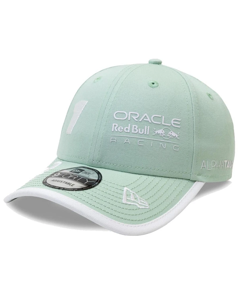 New Era Men's Max Verstappen Green Red Bull Racing 1 9FORTY Adjustable Hat