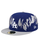 New Era Men's Navy/Gray Los Angeles Dodgers Retro Pattern 59FIFTY Fitted Hat