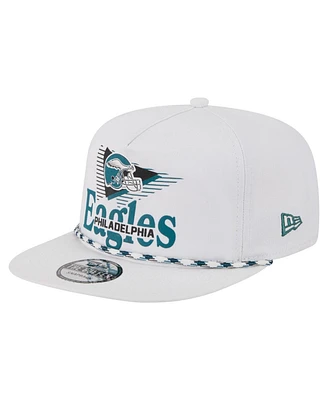 New Era Men's White Philadelphia Eagles Collide Golfer Snapback Hat