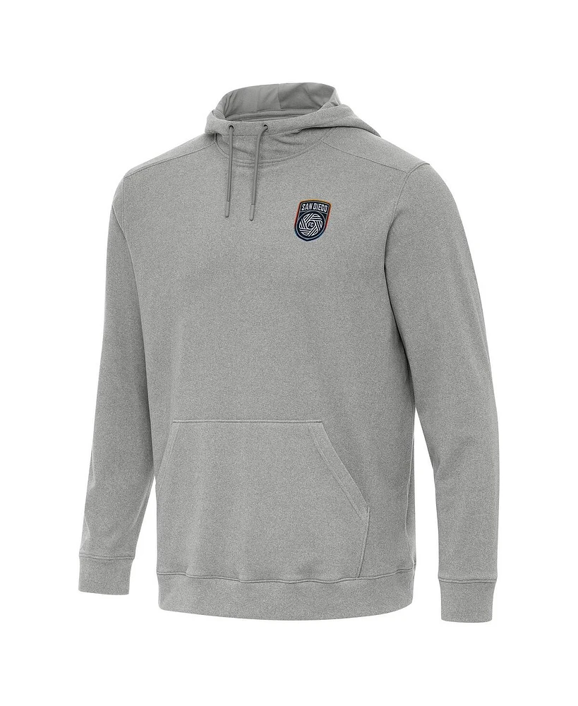 Antigua Men's Heather Gray San Diego Fc Cloud Pullover Hoodie