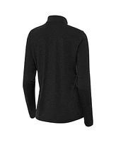 Antigua Women's Heather Black Ohio State Buckeyes Bright Quarter-Zip Top